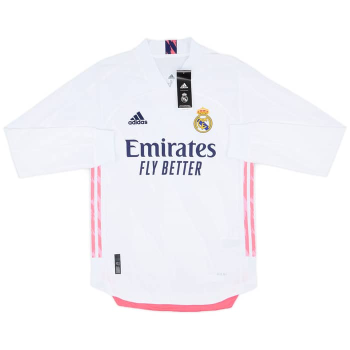 2020-21 Real Madrid Authentic Home L/S Shirt Benzema #9 (S)