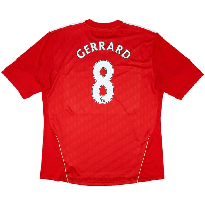 2010-12 Liverpool Home Shirt Gerrard #8 - 5/10 - (XXL)