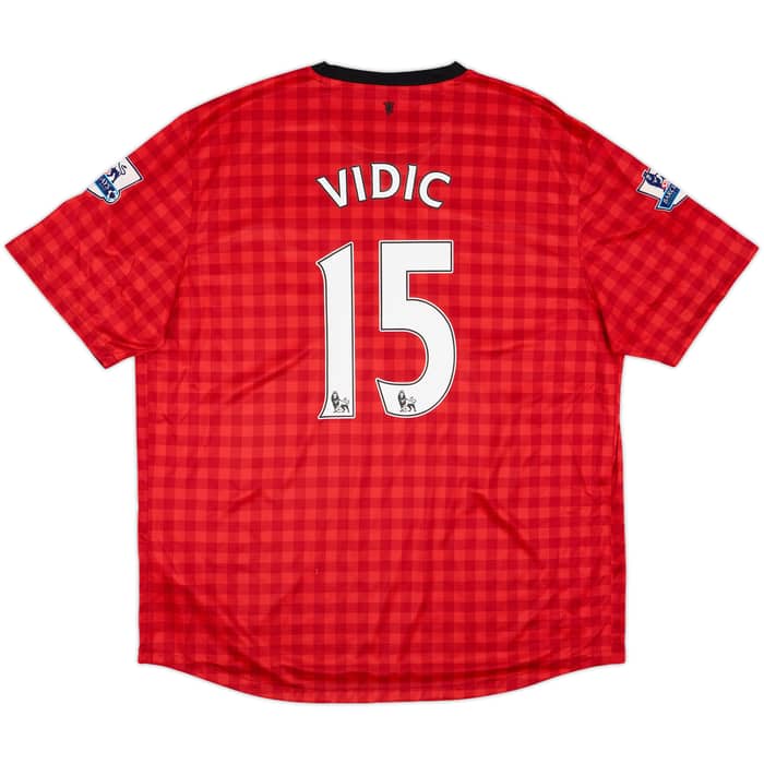 2012-13 Manchester United Home Shirt Vidic #15 - 7/10 - (XXL)