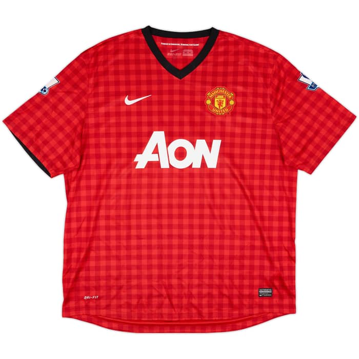 2012-13 Manchester United Home Shirt Vidic #15 - 7/10 - (XXL)