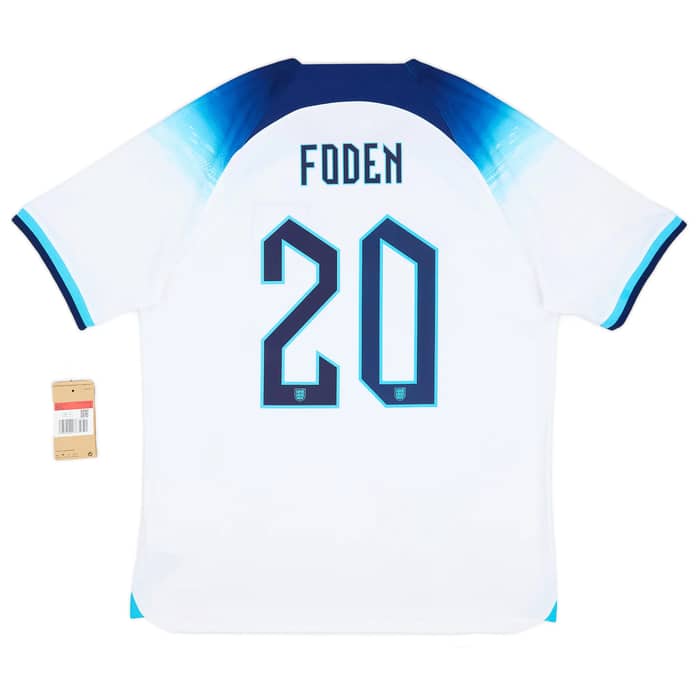 2022-23 England Home Shirt Foden #20