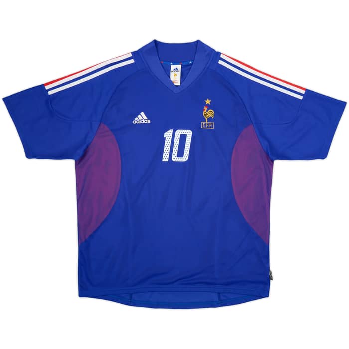 2002-04 France Home Shirt Zidane #10
