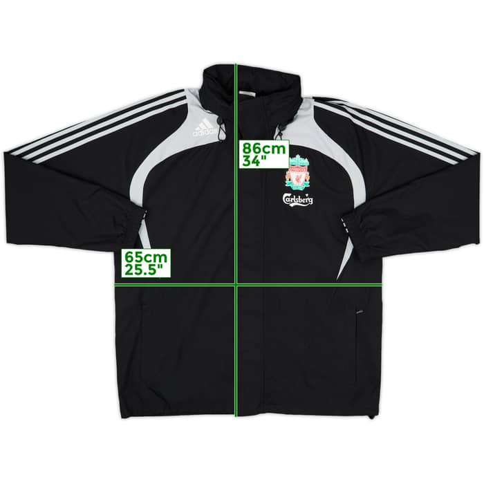 2008-09 Liverpool adidas Hooded Rain Jacket - 10/10 - (L)