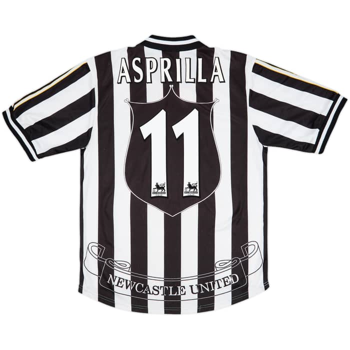 1997-99 Newcastle Home Shirt Asprilla #11 - 6/10 - (M)