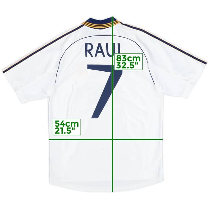 1998-00 Real Madrid Home Shirt Raul #7 - 6/10 - (M)