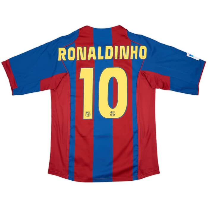2004-05 Barcelona Home Shirt Ronaldinho #10 - 10/10 - (M)