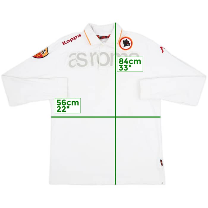 2001-02 Roma Kappa Polo L/S Shirt - 9/10 - (XL)