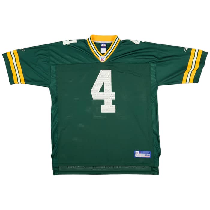 2002-04 Green Bay Packers Favre #4 Reebok On Field Home Jersey (Excellent) XXL