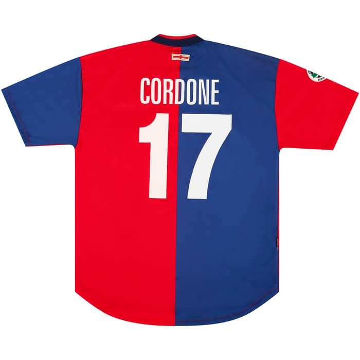 2003-04 Genoa Match Issue Home Shirt Cordone #17