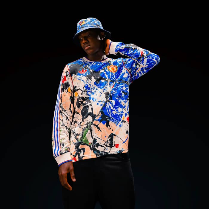 2025-26 Manchester United adidas Originals Stone Roses L/S Shirt