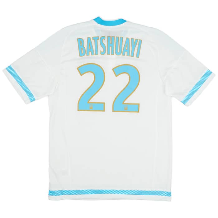 2015-16 Olympique Marseille Player Issue Home Shirt Batshuayi #22 - 9/10 - (L)