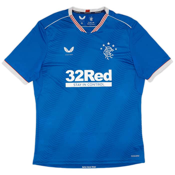 2020-21 Rangers Home Shirt - 7/10 - (XL)