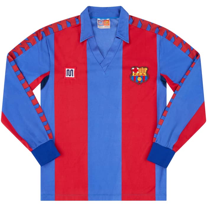 1984-89 Barcelona Home L/S Shirt - 8/10 - (Y)