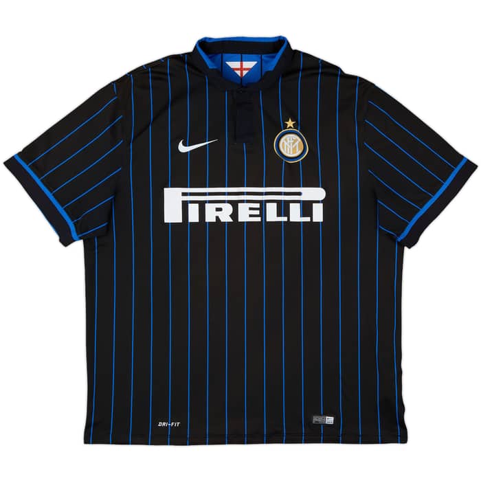 2014-15 Inter Milan Home Shirt Vidic #15 - 5/10 - (XL)