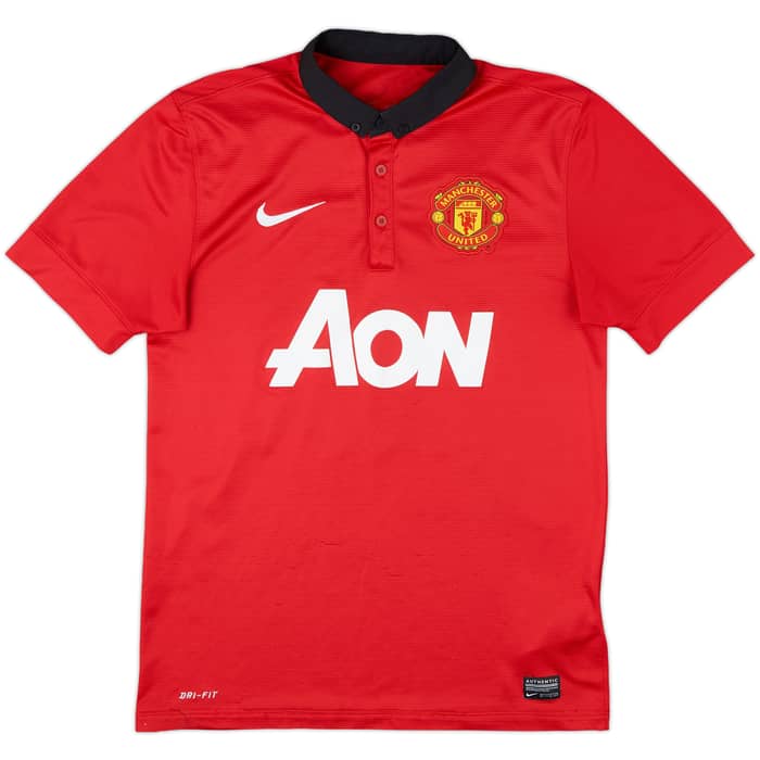 2013-14 Manchester United Home Shirt Vidic #15 - 7/10 - (S)