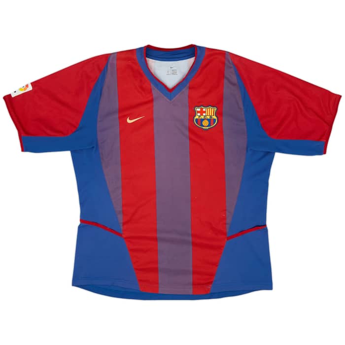 2002-03 Barcelona Home Shirt Riquelme #10 - 5/10 - (XL)
