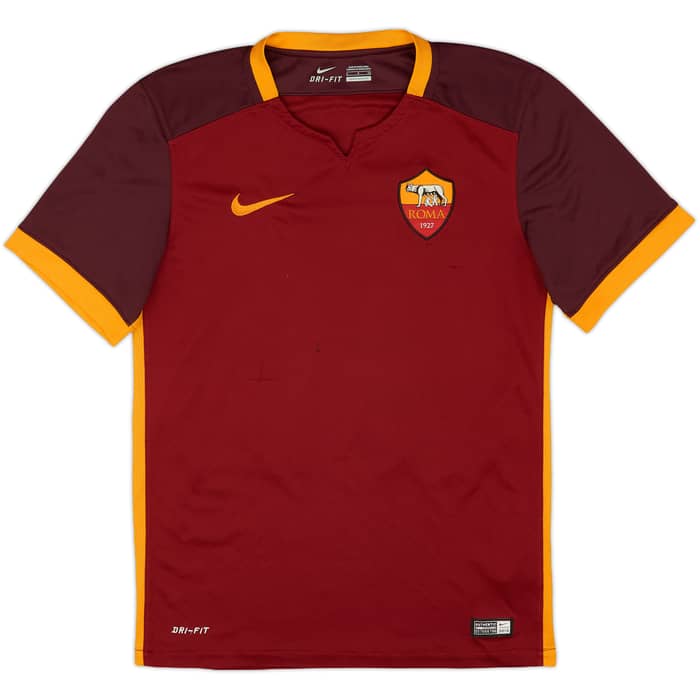 2015-16 Roma Home Shirt Totti #10 - 7/10 - (S)