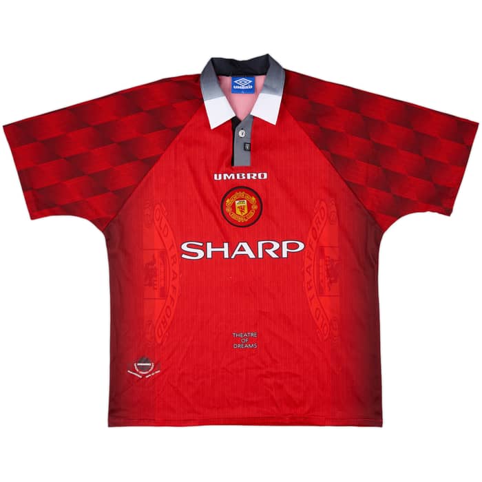 1996-98 Manchester United Home Shirt Cantona #7 - 7/10 - (XL)