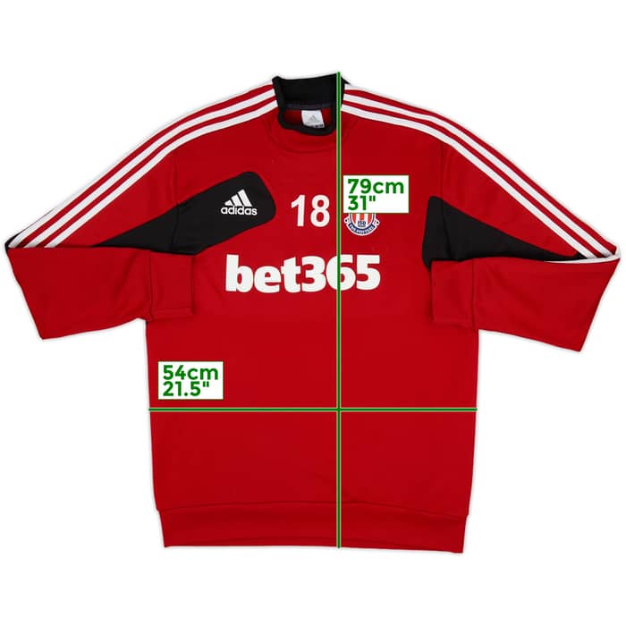 2012-13 Stoke City Player Issue adidas Sweat Top #18 (Whitehead) - 8/10 - (L/XL)