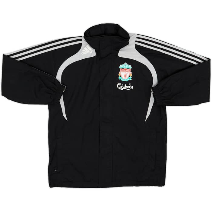 2008-09 Liverpool adidas Hooded Rain Jacket - 6/10 - (L.Boys)