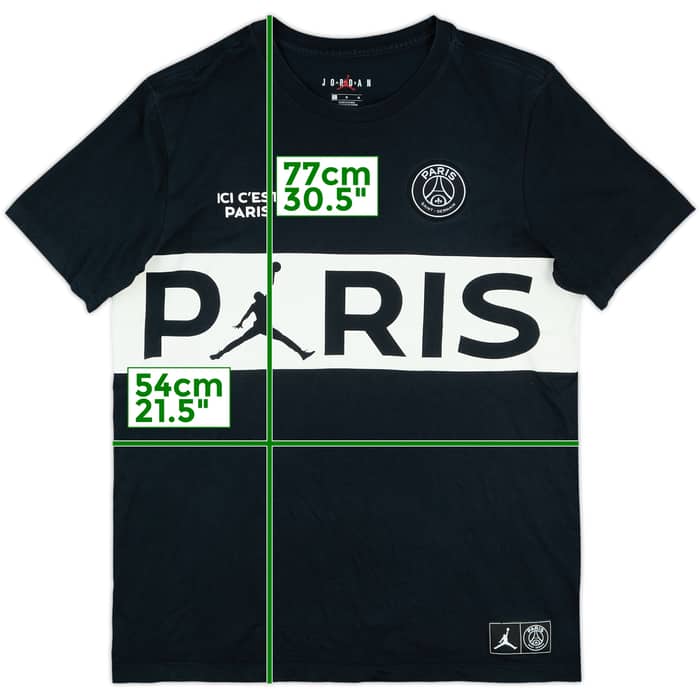 2019-20 Paris Saint-Germain Jordan Cotton Tee - 8/10 - (L)
