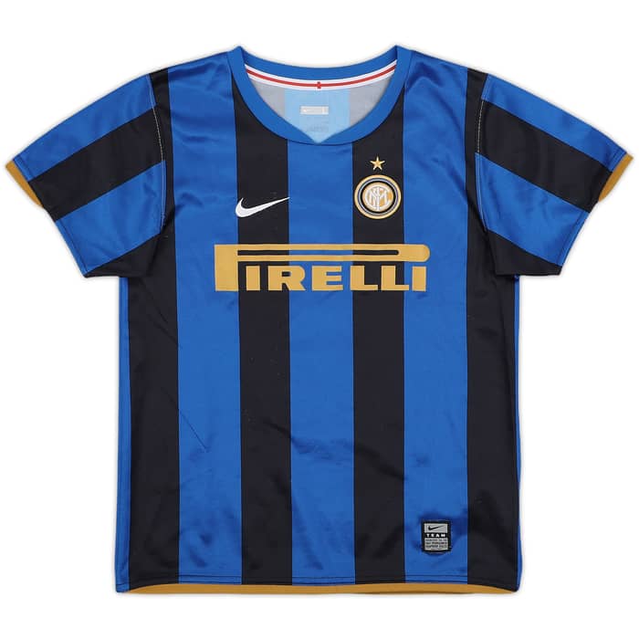 2008-09 Inter Milan Home Shirt Zanetti #4 - 8/10 - (6-7 Years)