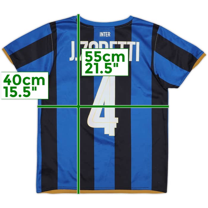 2008-09 Inter Milan Home Shirt Zanetti #4 - 8/10 - (6-7 Years)