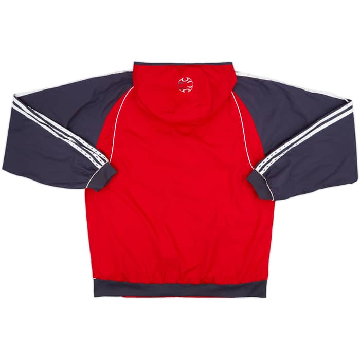 2006-07 Liverpool adidas 1/4 Zip Hooded Rain Jacket - 5/10 - (L)