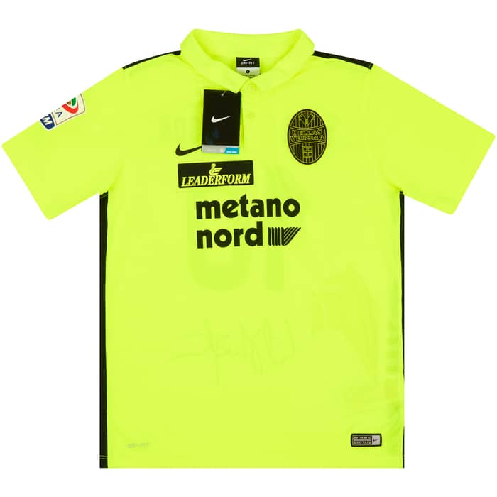 2015-16 Hellas Verona Signed Third Shirt Hallfredsson #10 KIDS