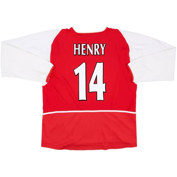 2002-04 Arsenal Home L/S Shirt Henry #14 - 8/10 - (XL)