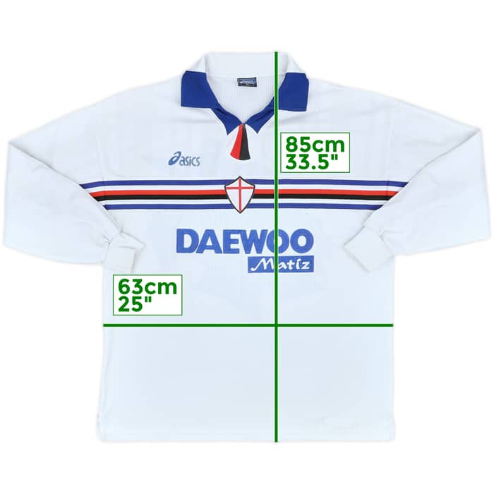 1998-99 Sampdoria Away L/S Shirt - 6/10 - (XL)