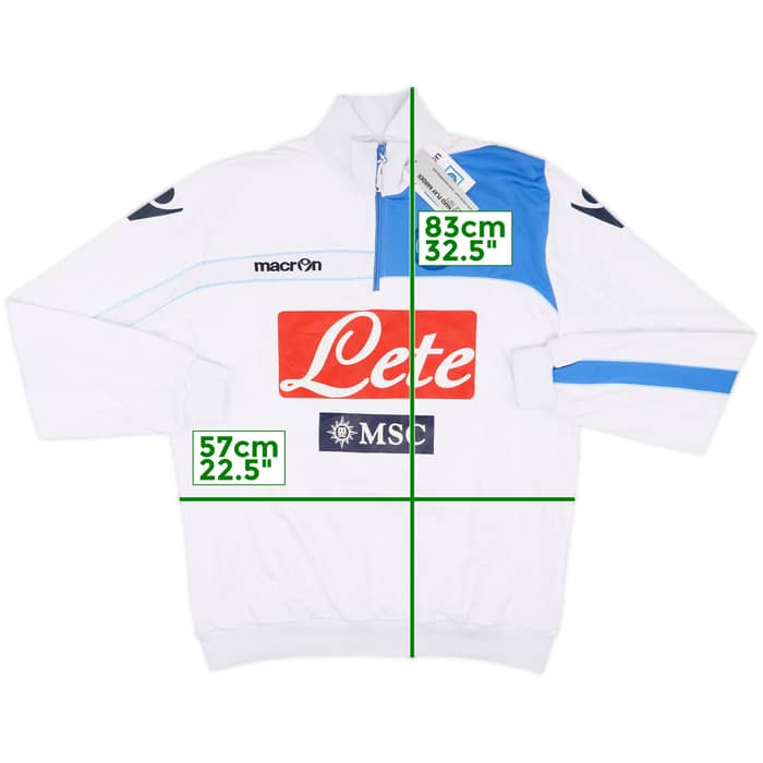 2013-14 Napoli Macron 1/4 Zip Sweat Top (XXL)