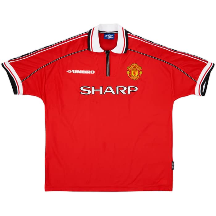 1998-00 Manchester United Home Shirt Scholes #18 - 9/10 - (XXL)