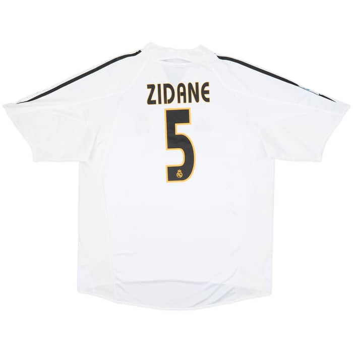 2004-05 Real Madrid Home Shirt Zidane #5 - 8/10 - (XL)