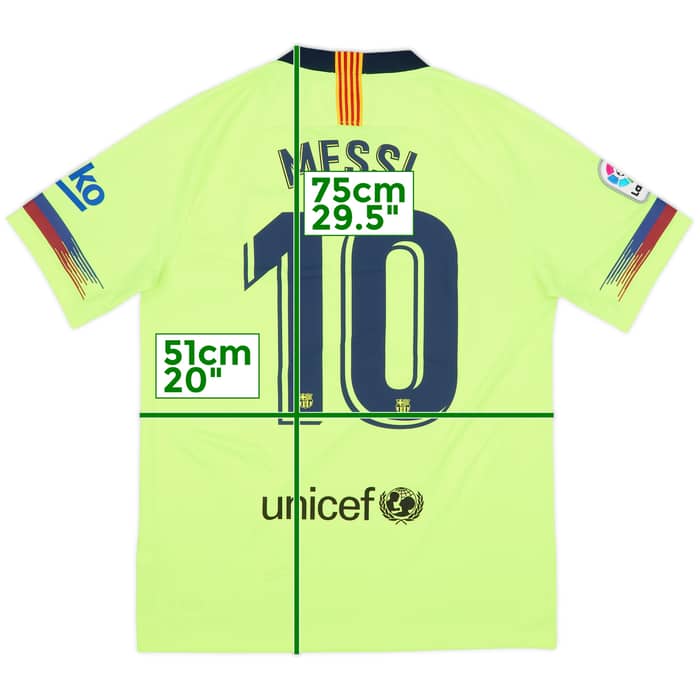 2018-19 Barcelona Away Shirt Messi #10 - 10/10 - (M)
