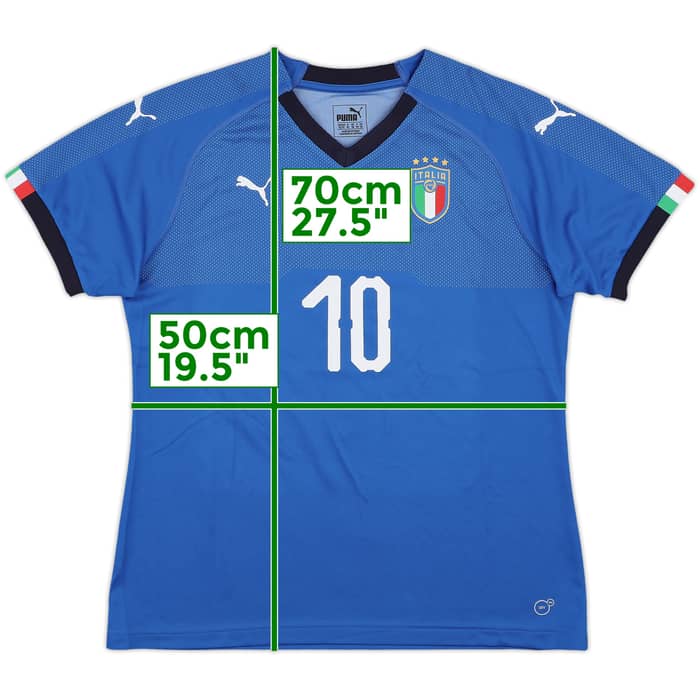 2018-19 Italy Home Shirt #10 - 9/10 - (Women's XL)