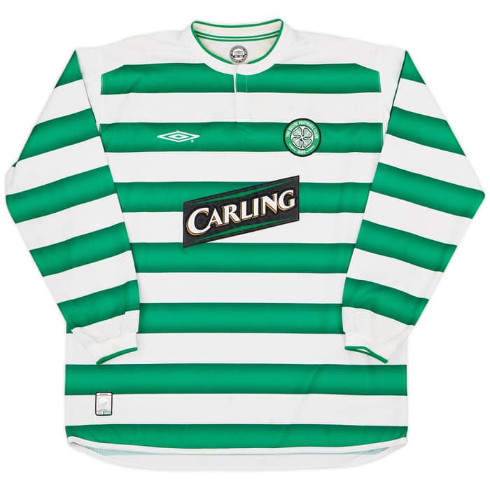 2003-04 Celtic Home L/S Shirt Lambert #14  - 6/10 - (XL)