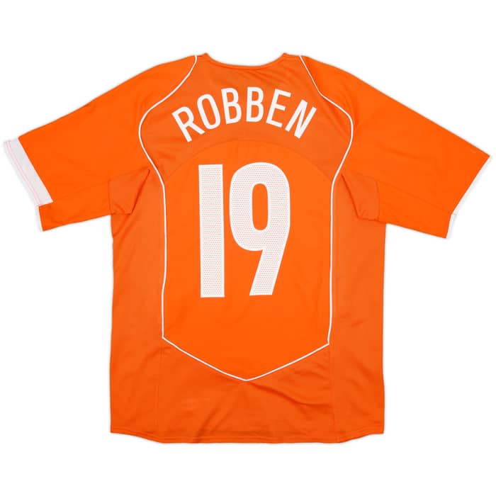 2004-06 Netherlands Maillot Domicile Robben #19 - 6/10 - (S)