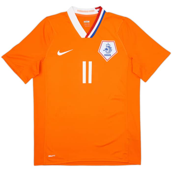 2008-10 Netherlands Maillot Domicile Robben #11 - 6/10 - (S)