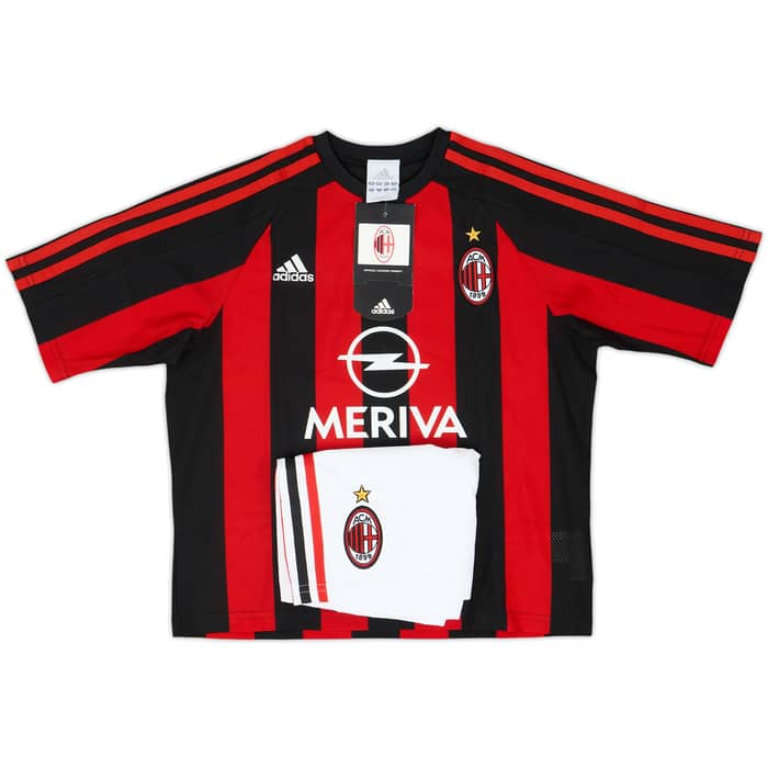 2003-04 AC Milan Home Shirt & Shorts (S.Boys)