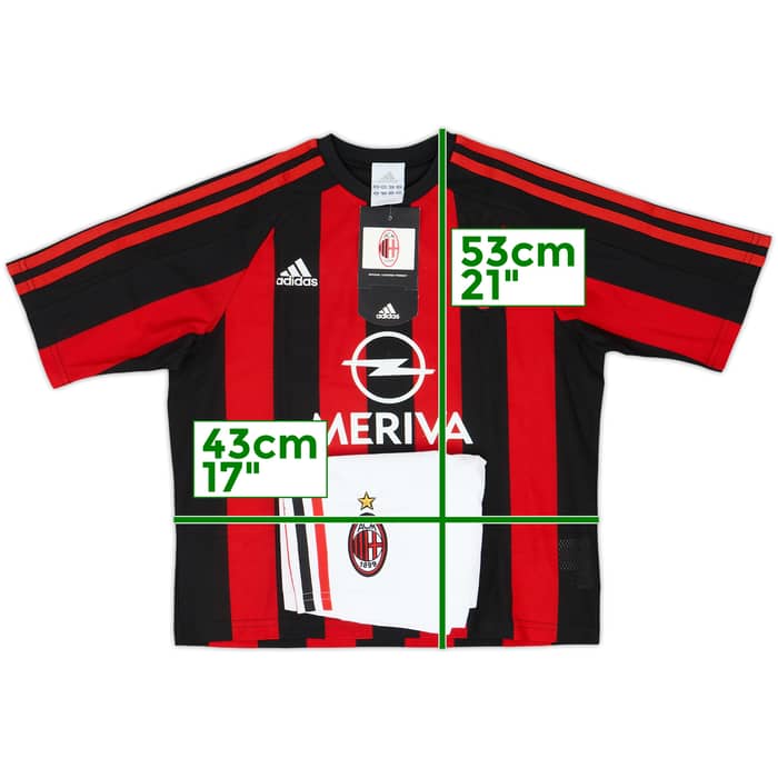 2003-04 AC Milan Home Shirt & Shorts (S.Boys)