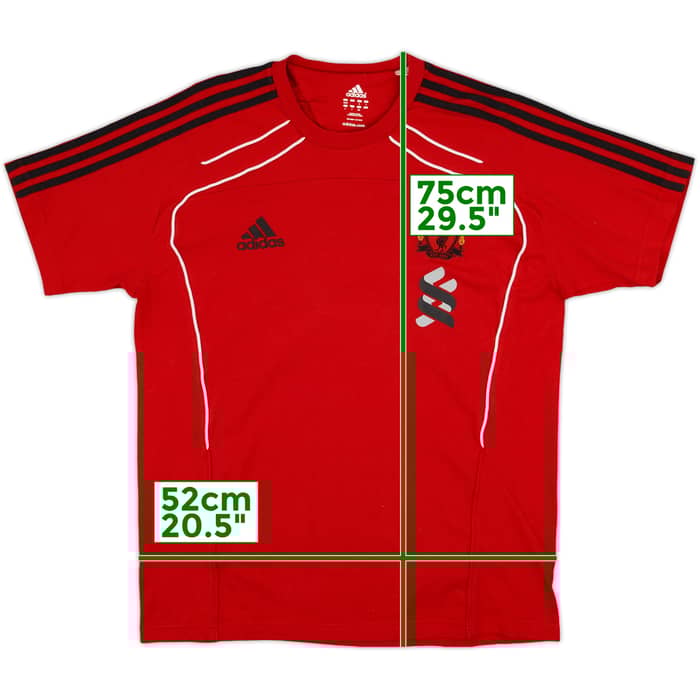 2010-11 Liverpool adidas Cotton Tee - 9/10 - (L)