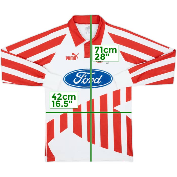1994-95 FC Koln Home L/S Shirt - 7/10 - (XS)