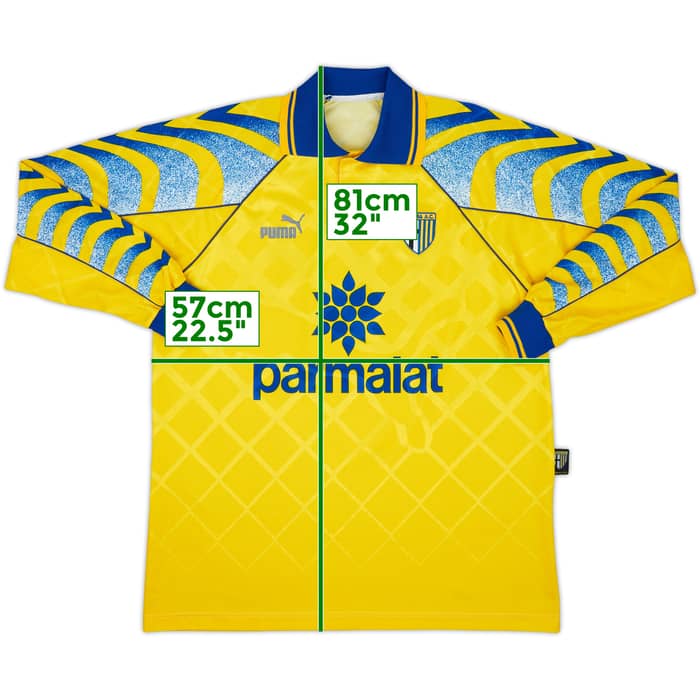 1995-96 Parma Third L/S Shirt Zola #10 - 8/10 - (L)