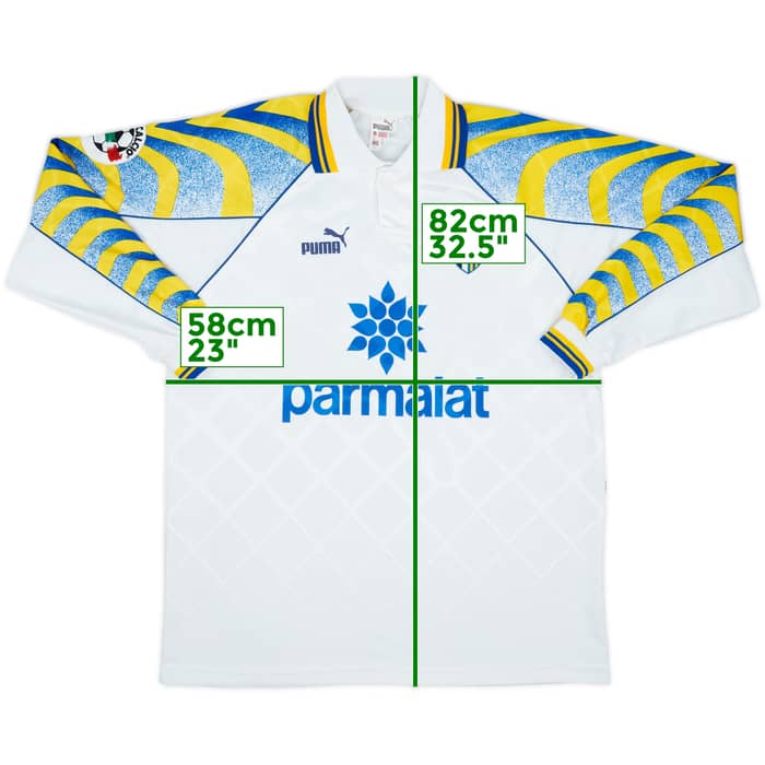 1995-97 Parma Home L/S Shirt Zola #10 - 8/10 - (XL)