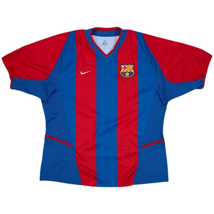 2002-03 Barcelona Home Shirt Kluivert #9 - 9/10 - (XL)