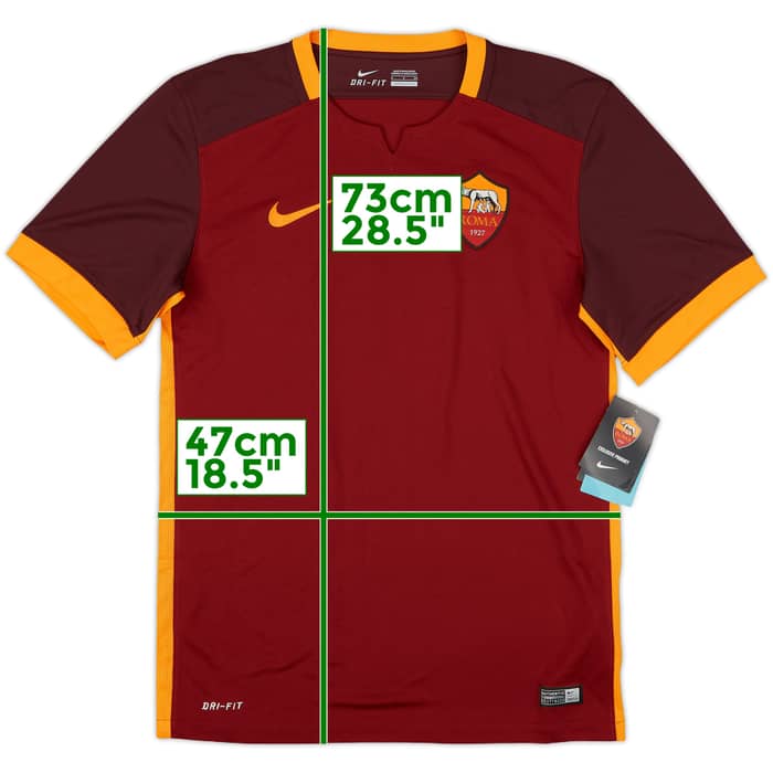 2015-16 Roma Home Shirt Dzeko #9 (S)