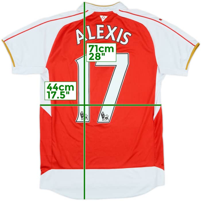 2015-16 Arsenal Home Shirt Alexis #17 - 9/10 - (S)