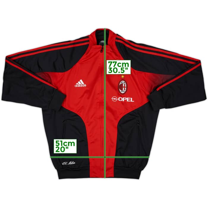 2004-05 AC Milan adidas Track Jacket - 9/10 - (L)