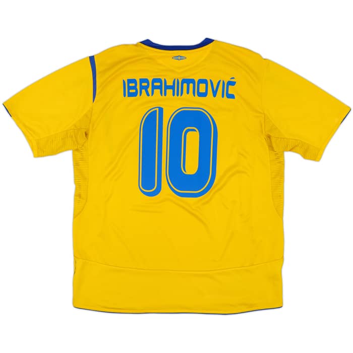 2005-06 Sweden Home Shirt Ibrahimovic #10 - 8/10 - (XL)
